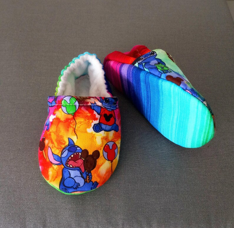 Inspired blue aliend baby shoes