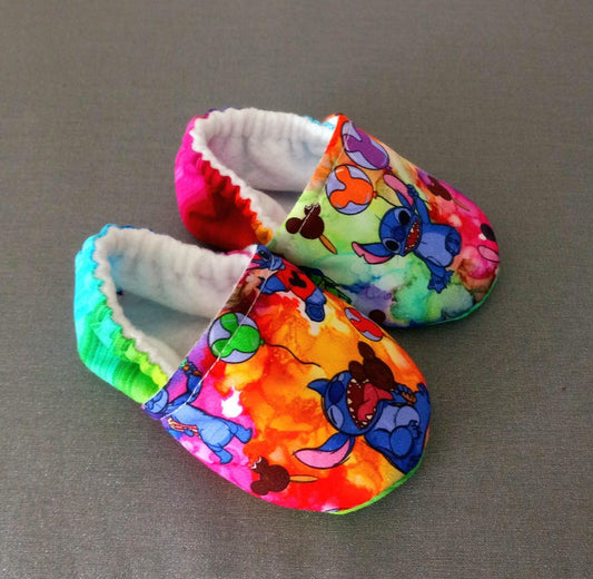 Inspired blue aliend baby shoes