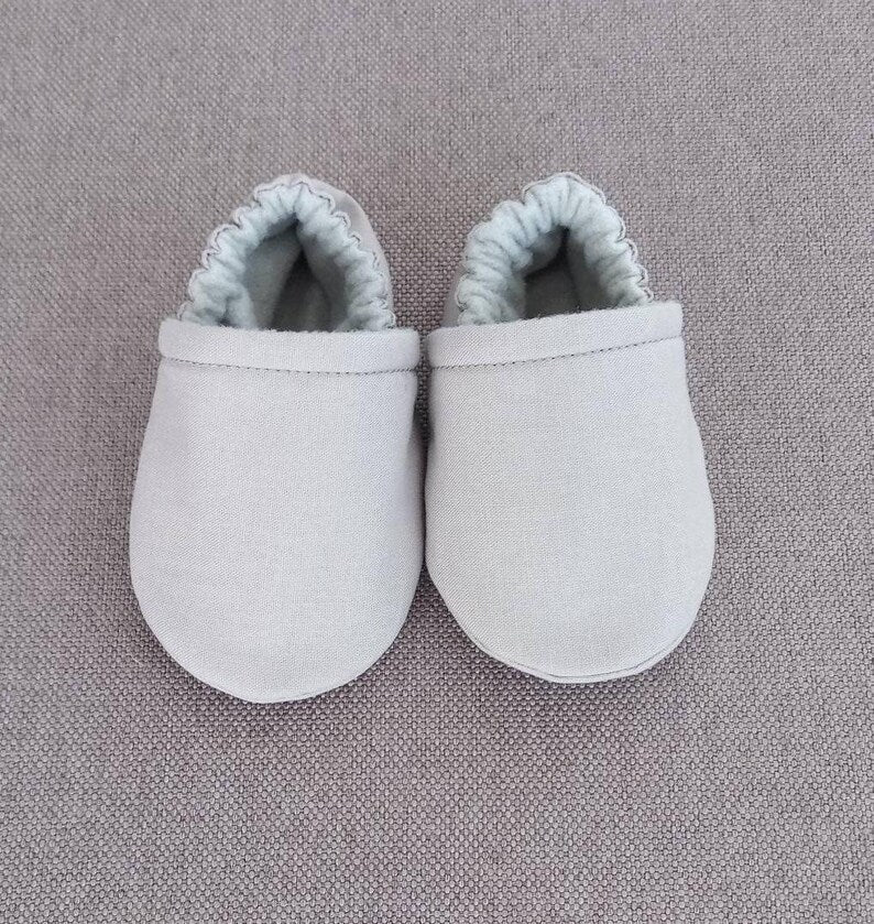 Gray soft baby shoes