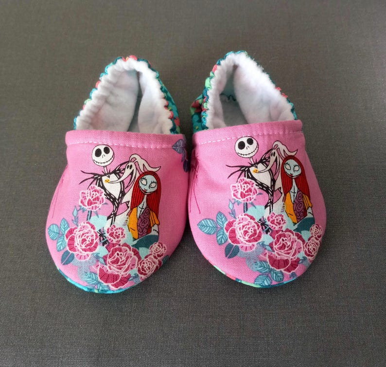 Inspired Nightmare before Christmas baby shoes. Jack and Sally baby shoes