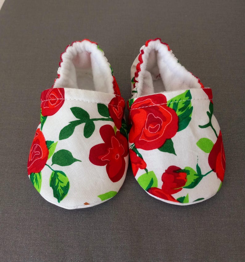 Red Rose baby shoes, Beauty and Beast Inspired red rose shoes