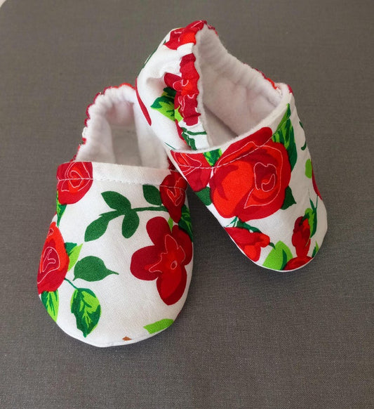 Red Rose baby shoes, Beauty and Beast Inspired red rose shoes