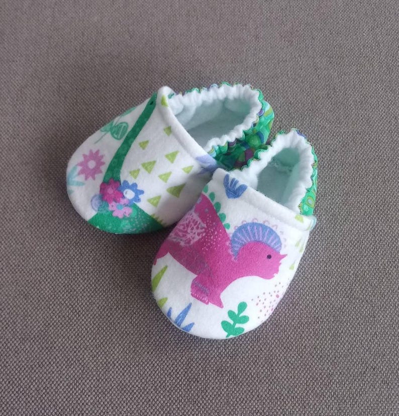 Girl Dinosaur baby Shoes, Dinosaurs baby