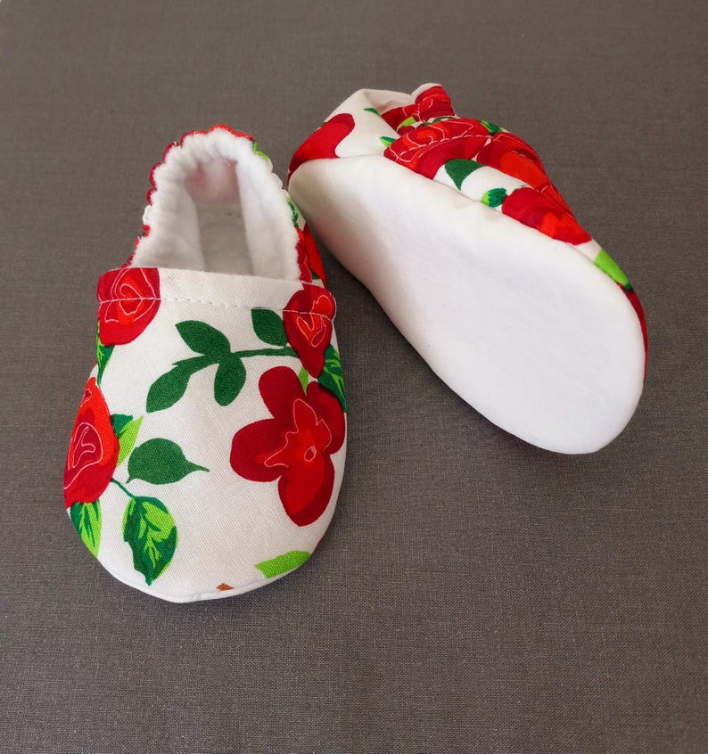 Red Rose baby shoes, Beauty and Beast Inspired red rose shoes