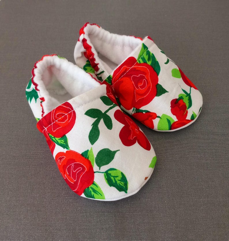 Red Rose baby shoes, Beauty and Beast Inspired red rose shoes