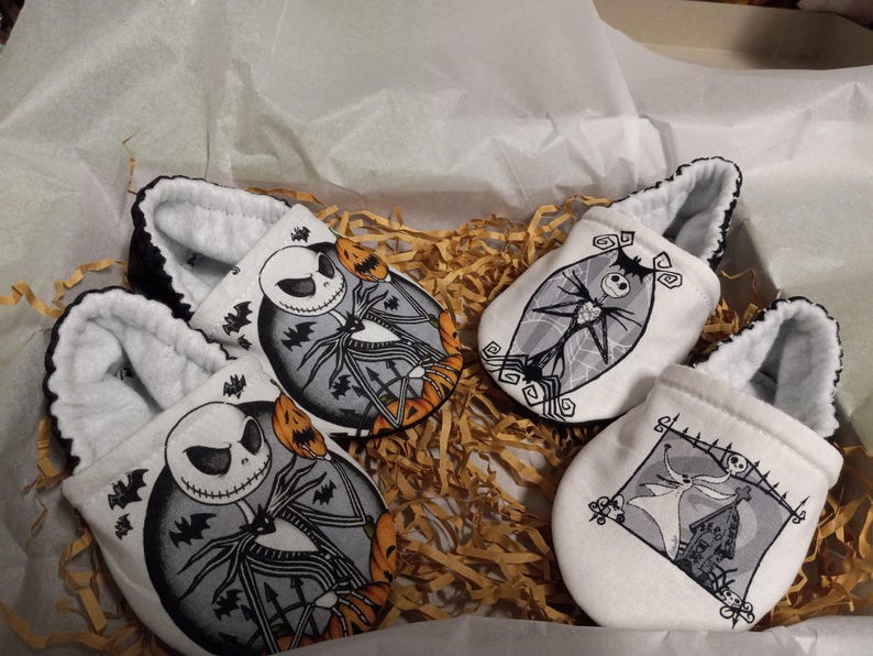 Jack inspired Christmas baby shoes