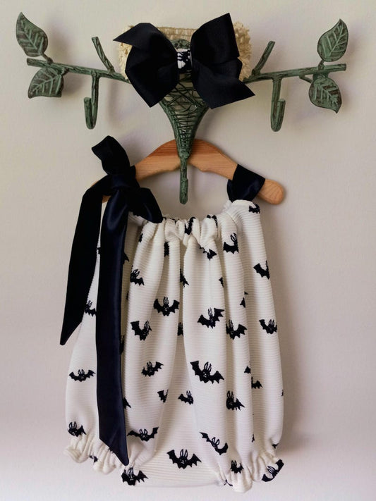 Halloween theme bubble romper with headband