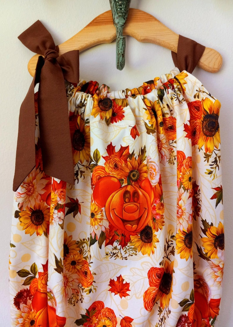 Fall sunflower bubble romper with headband