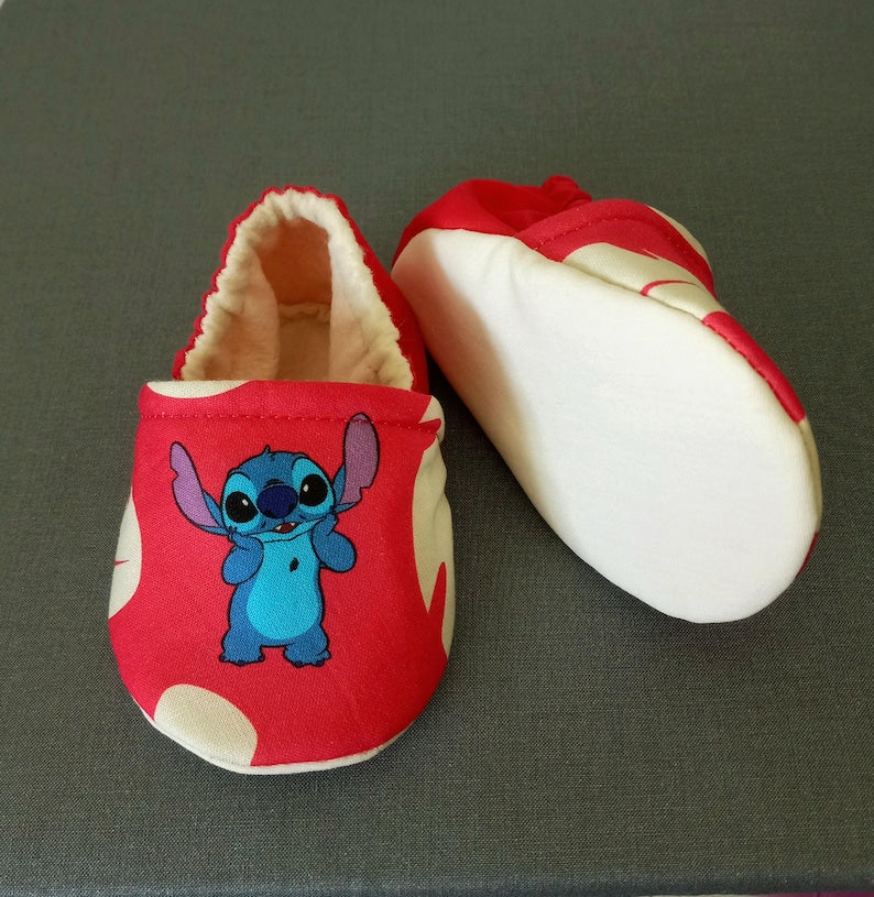 Inspired stitch baby shoes