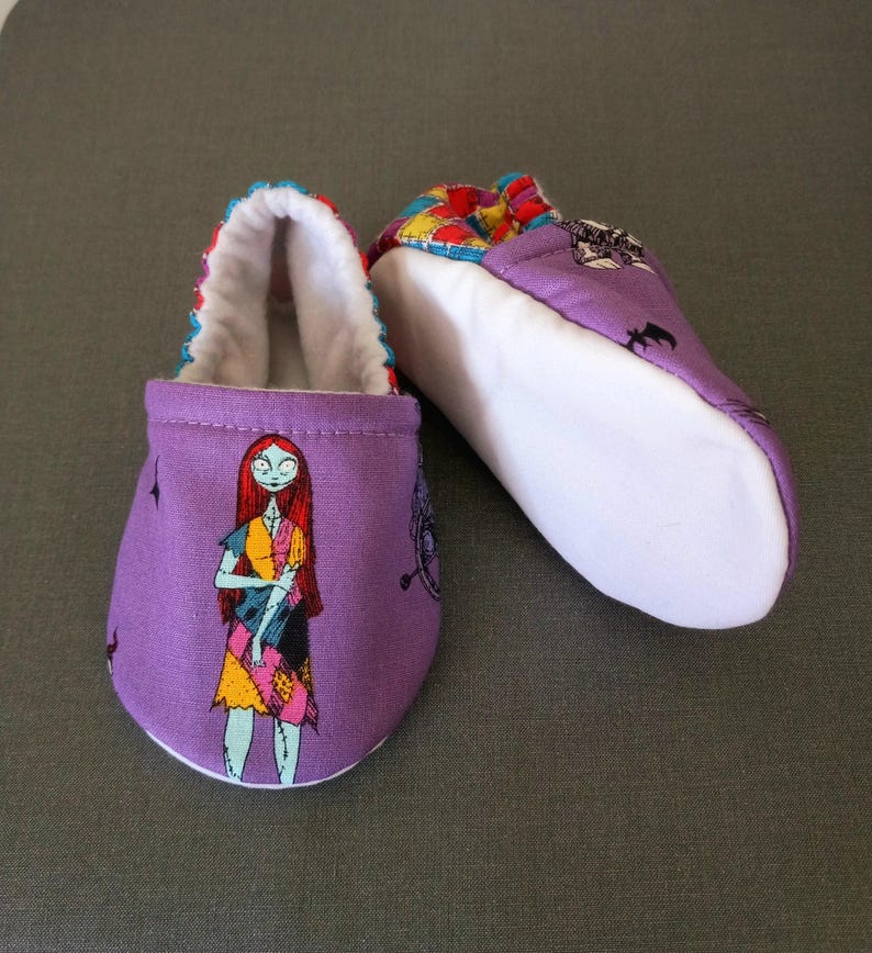 Sally inspired Nightmare before Christmas baby shoes. Sally baby shoes