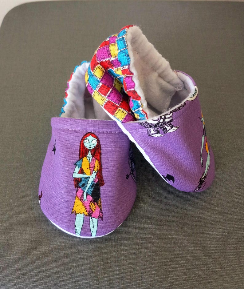 Sally inspired Nightmare before Christmas baby shoes. Sally baby shoes
