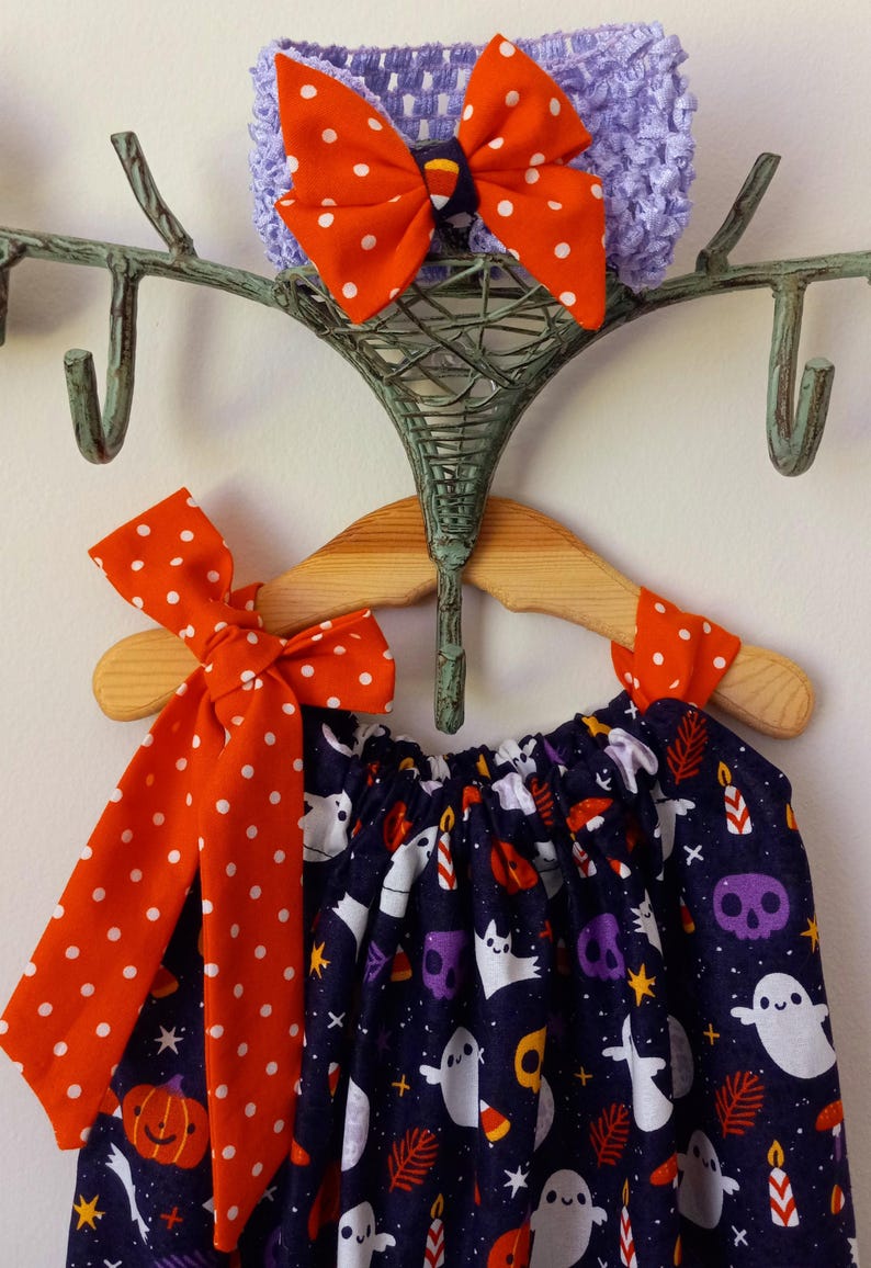 Halloween theme bubble romper with headband
