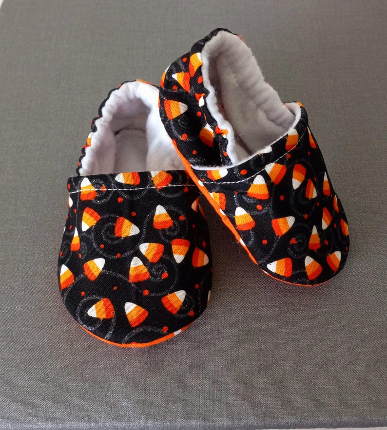 Halloween baby shoes ,candy corn baby shoes