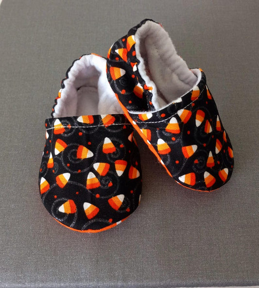 Halloween baby shoes ,candy corn baby shoes